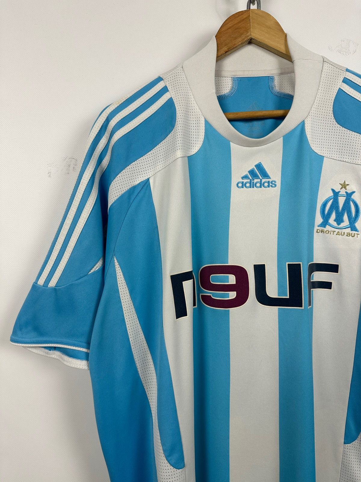 Adidas 2007/08 Adidas Olimpique Marseille Vintage Soccer Jersey Size US XL / EU 56 / 4 - 4 Thumbnail