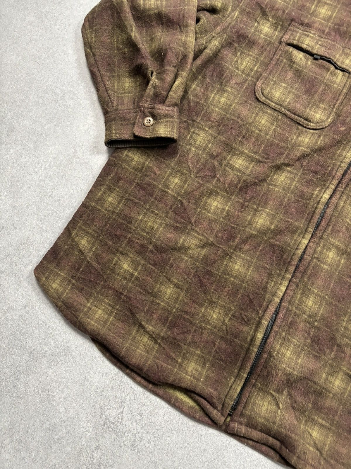 The North Face VTG 90s The North Face Plaid Fleece Lined Zip Up Overshirt Size US XXL / EU 58 / 5 - 4 Thumbnail