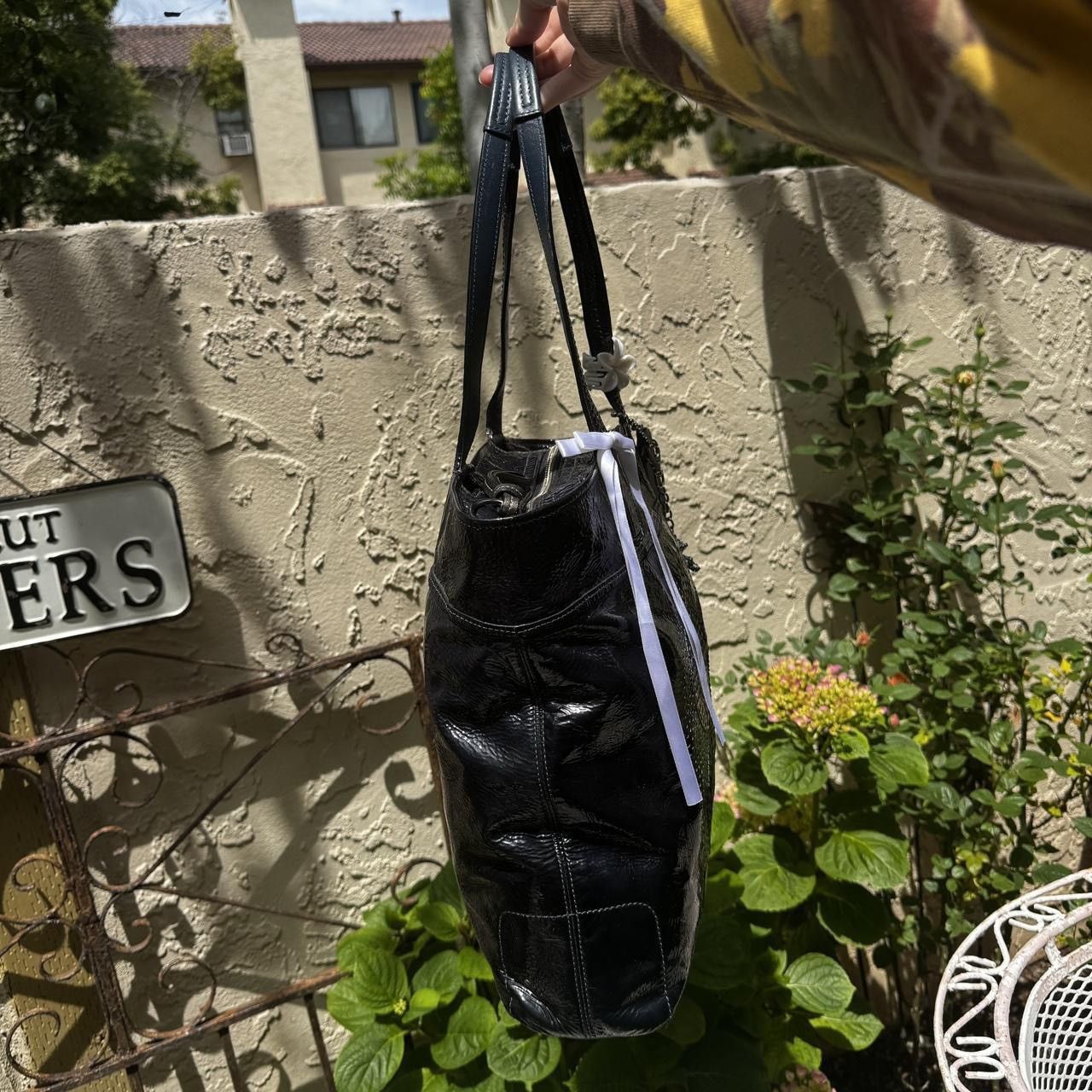 Coach Navy Patent Leather Coach Tote Size ONE SIZE - 4 Thumbnail