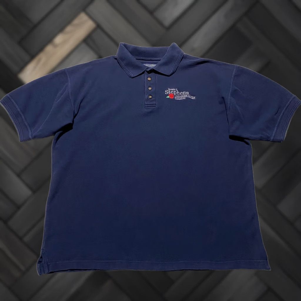 Vintage Peter Giunulli Golf Polo Shirt Mens Large L Navy Donald E Stephens Convention T Size US L / EU 52-54 / 3 - 1 Thumbnail