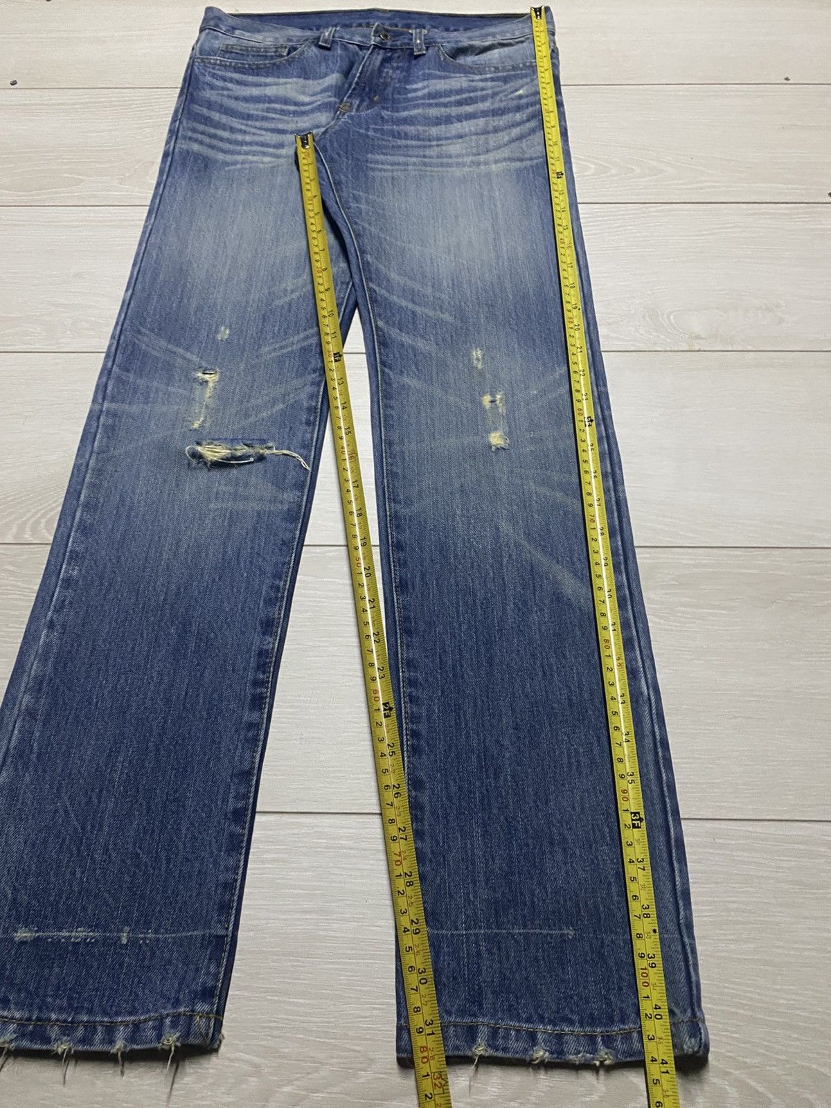 Japanese Brand Vintage Japanese Brand Whisker Distressed Skinny Jeans Size US 32 / EU 48 - 16 Thumbnail