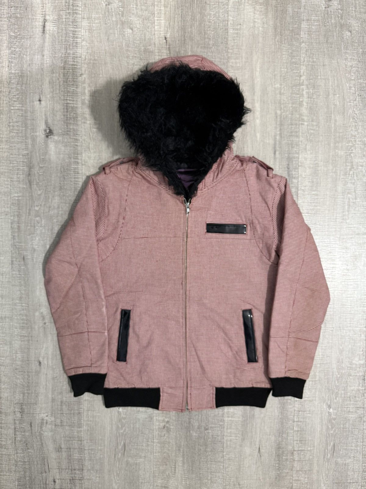 Le Grande Bleu (L.G.B.) Rocstar faux fur canvas ziphooded jacket Size US M / EU 48-50 / 2 - 15 Thumbnail