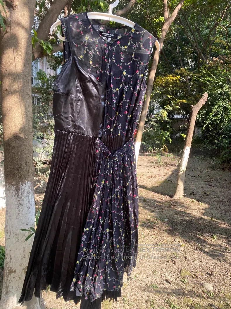Junya Watanabe Tiny floral print pleated dress