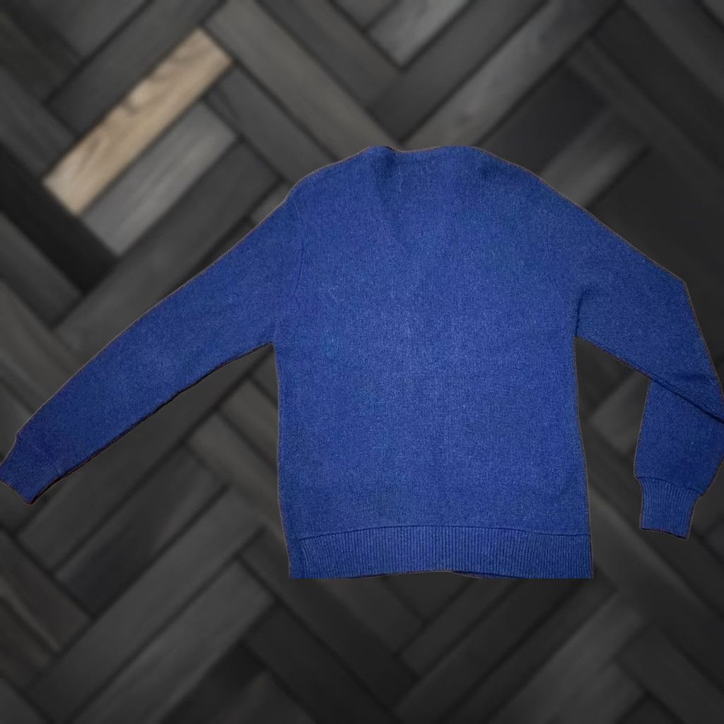 Vintage VINTAGE Campus Cardigan Sweater XL Tall Button Up 100% Orlon 1970s Studio One Blue Mens Size US XL / EU 56 / 4 - 1 Thumbnail