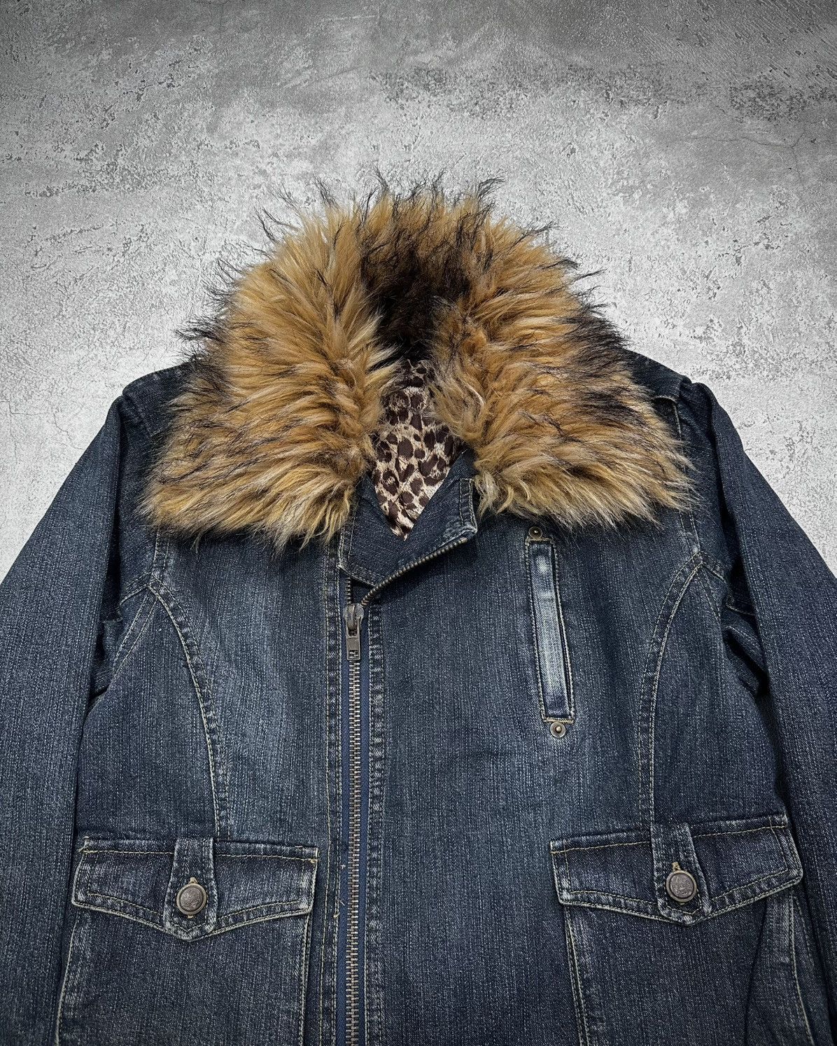 Japanese Brand Fur Collar Japanese Brand Denim Jacket Vkey Lgb Style Size US M / EU 48-50 / 2 - 3 Thumbnail