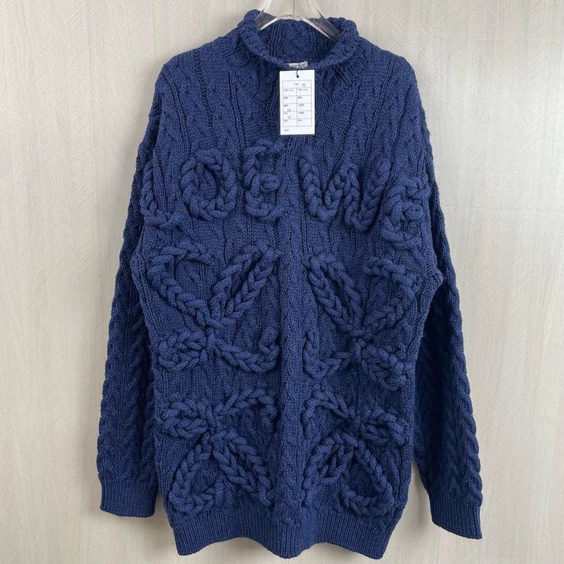 Loewe Loewe Classic braided logo blue sweater Size XS / US 0-2 / IT 36-38 - 1 Thumbnail