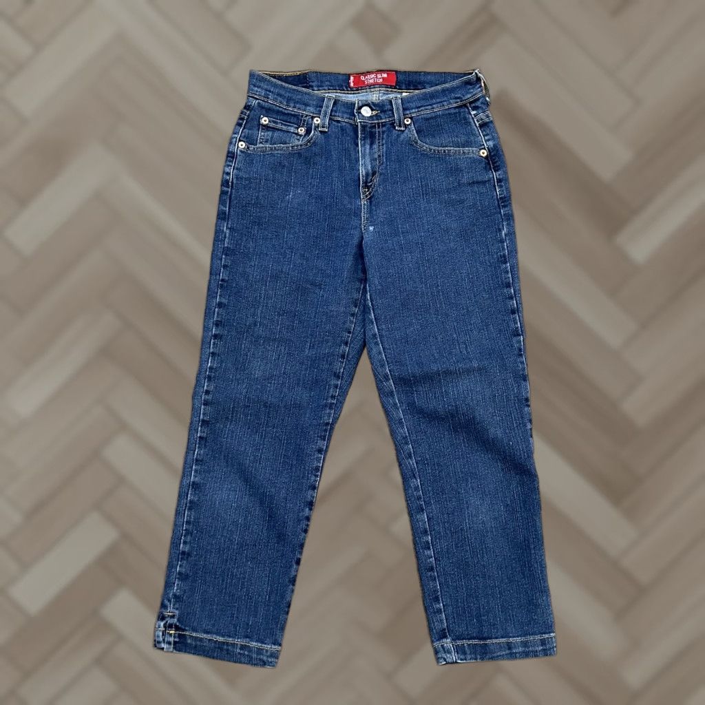 Levi's Levi's Jeans Womens Size 6 Slim Stretch Blue Logo Button Zip Mid Rise Classic Skinny Regular mis Blue Logo Button Zip Size 28" / US 6 / IT 42 - 1 Thumbnail