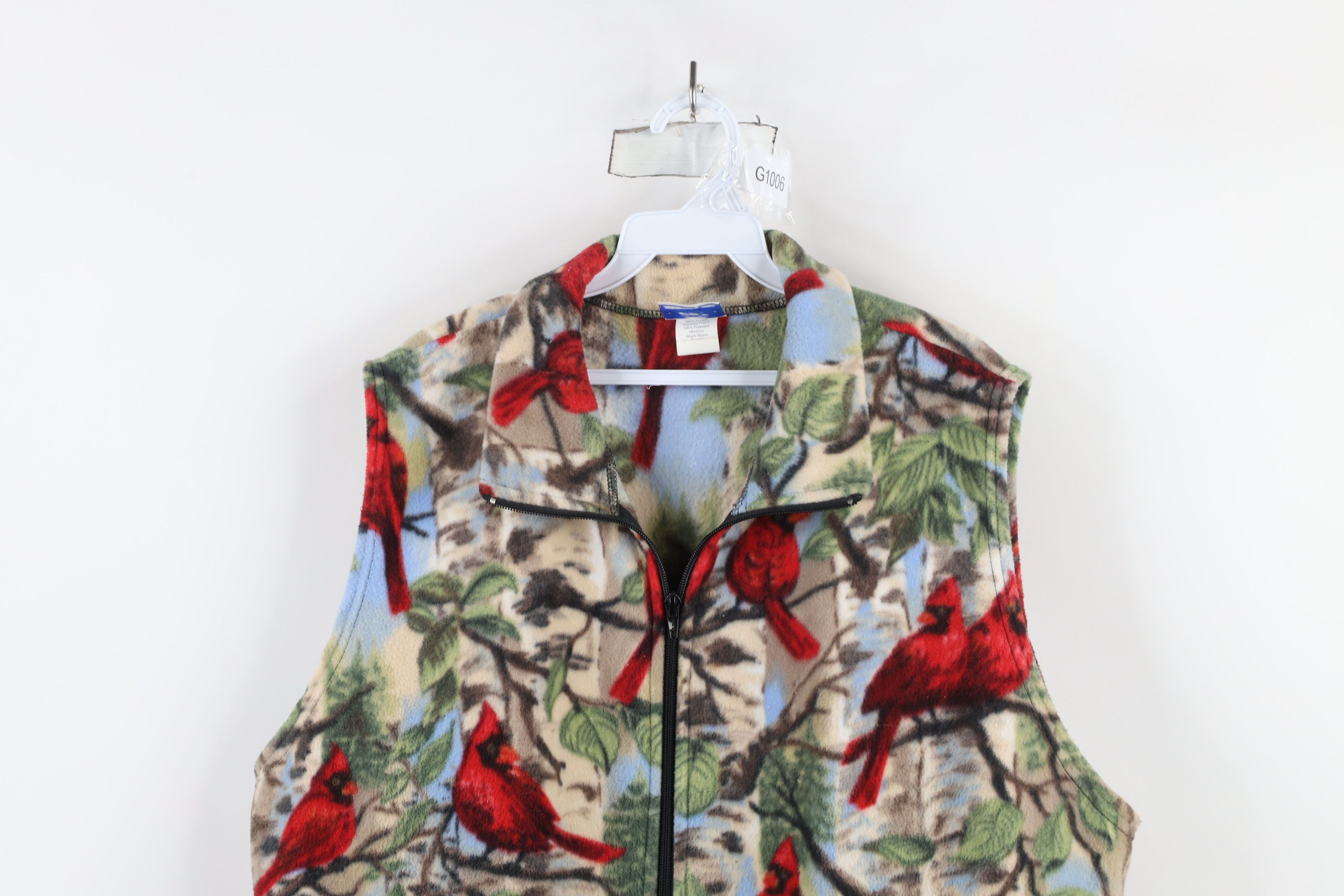 Vintage Vintage 90s Streetwear All Over Print Fleece Vest Jacket USA Size XL / US 12-14 / IT 48-50 - 2 Thumbnail