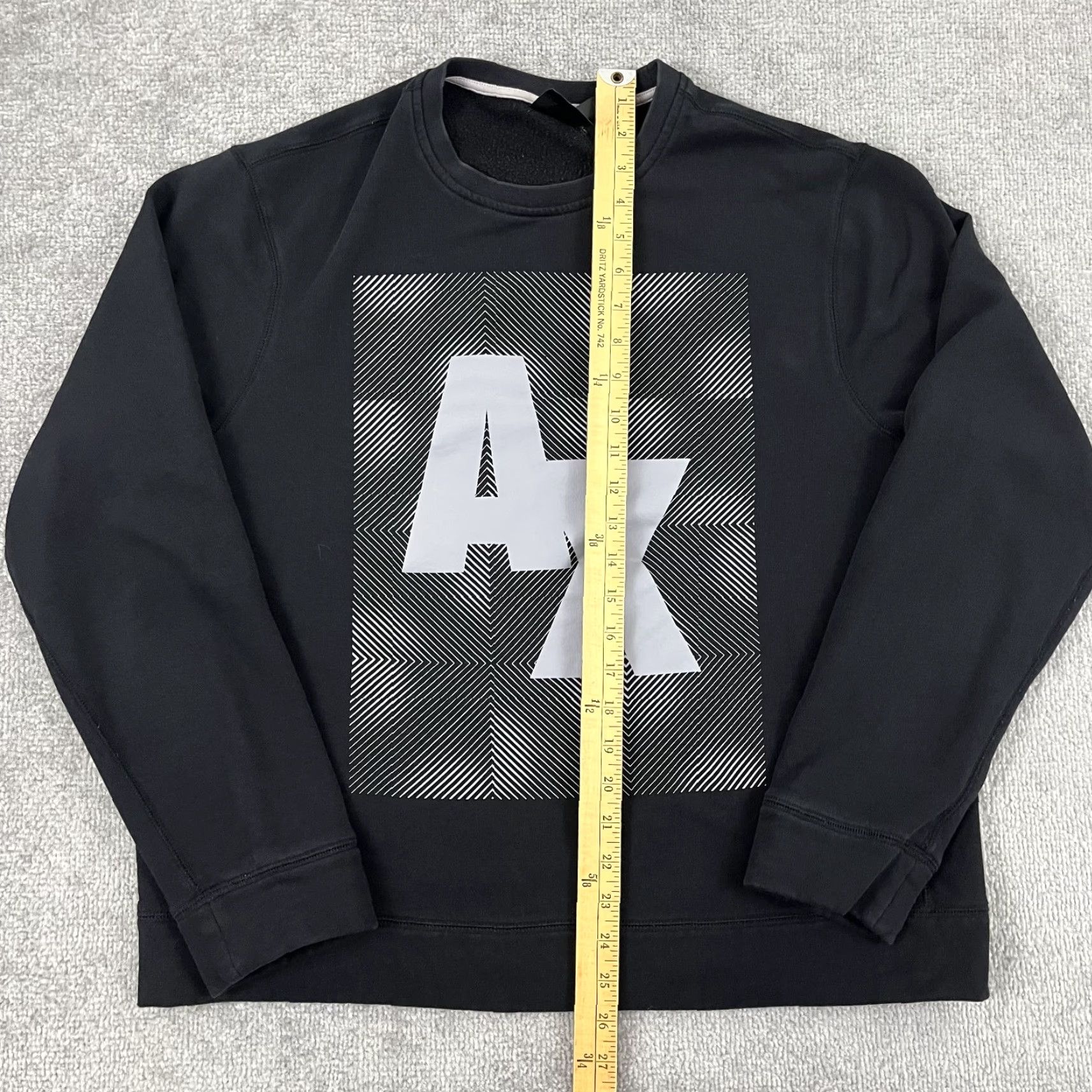 Armani Exchange Armani Exchange Sweatshirt Adult Mens XL Black Graphic Crew Neck Pullover Jumper Size US XL / EU 56 / 4 - 4 Thumbnail