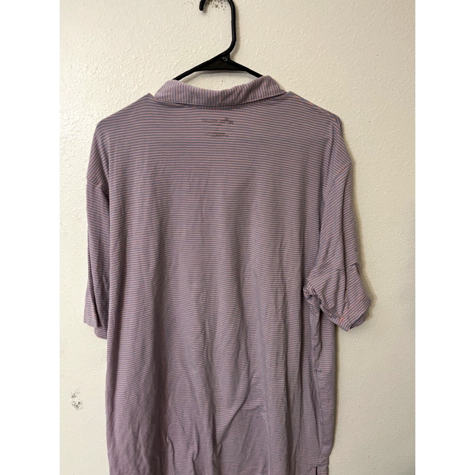 Peter Millar Peter Millar Shirt Adult XL Pink blue Stri Pima Cotton Seaside Wash Short Sleeve Mens Size US XL / EU 56 / 4 - 3 Thumbnail