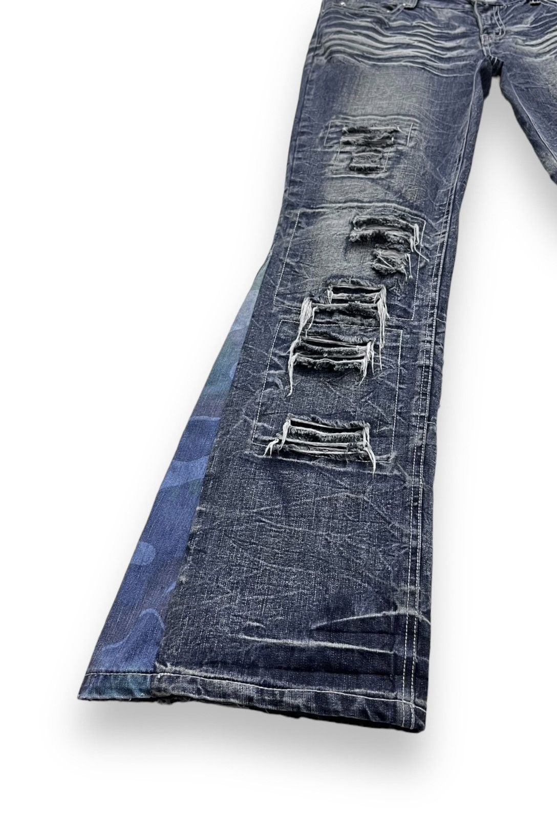 FYE LOWBOX Seditionaries Grunge Ripped FLARE REWORKED Jeans