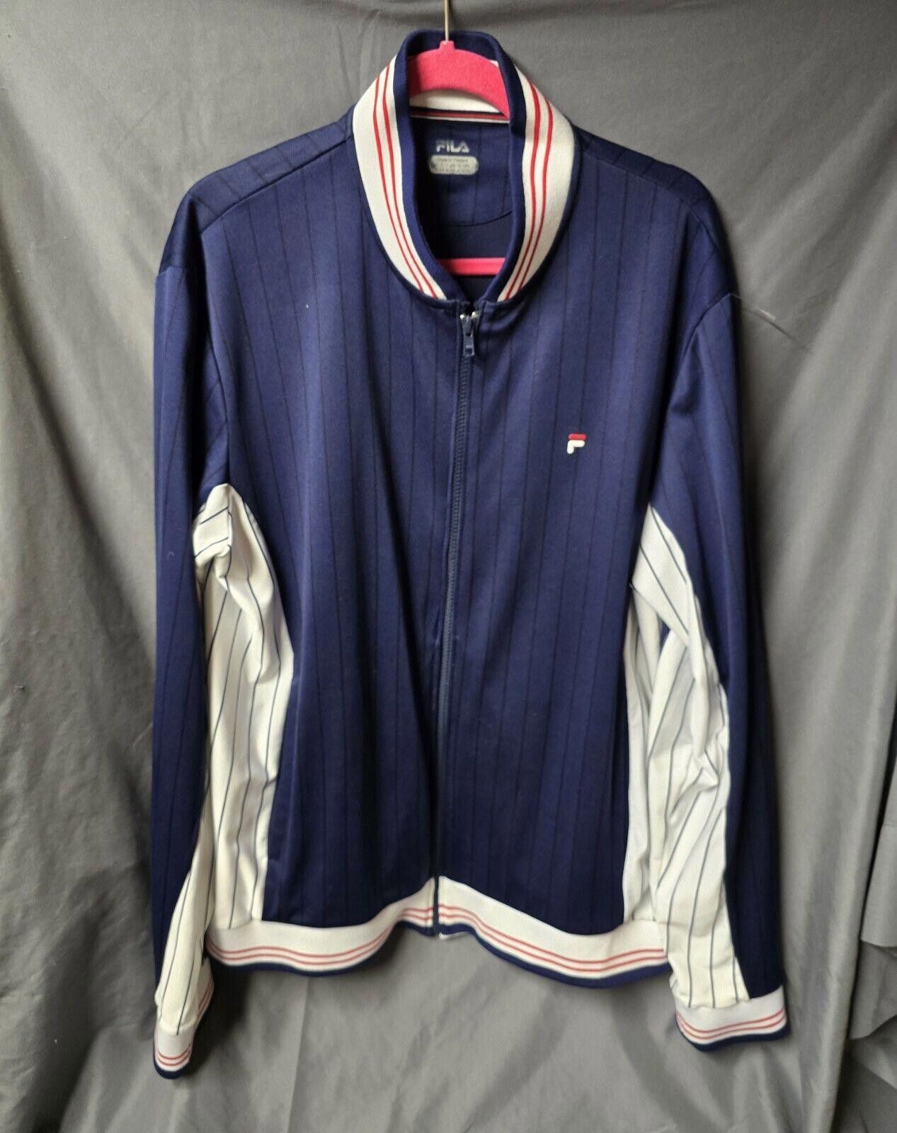 Fila Tennis Track Jacket Settanta Pinstripe Vintage Sz XL