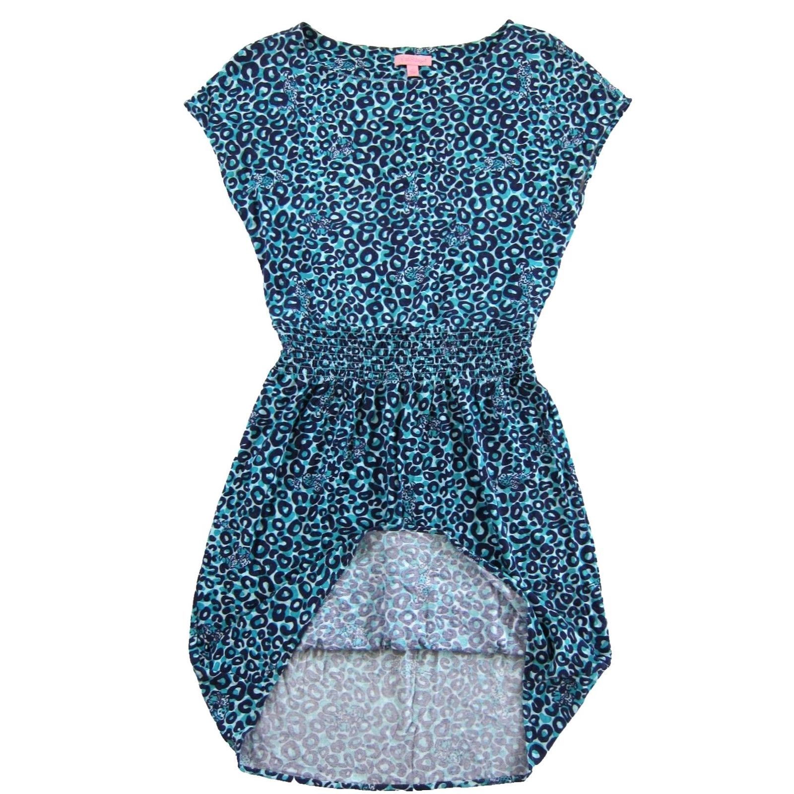 Lilly Pulitzer Lilly Pulitzer Blue Leopard Print Jersey Stretch Cap Sleeve Sheath Dress Small Size S / US 4 / IT 40 - 5 Thumbnail