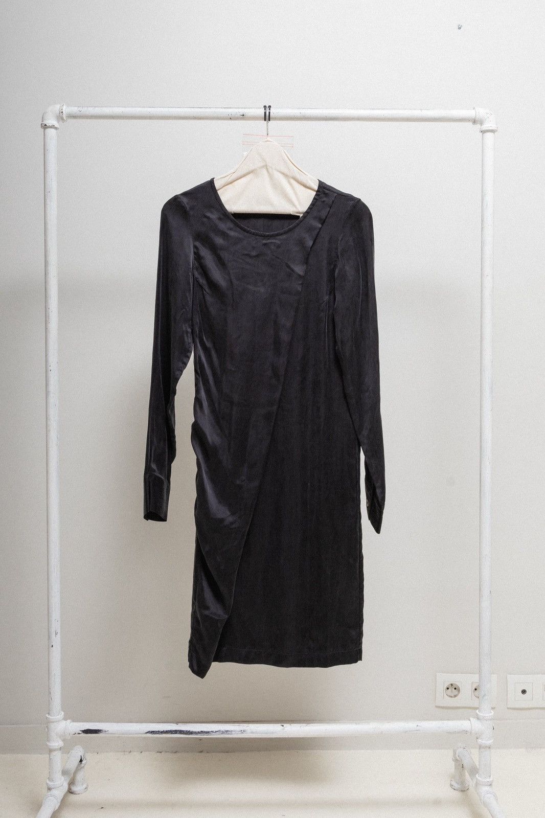 Ann Demeulemeester DEMY X-LONG HIGH SLIT LONG SLEEVE DRESS