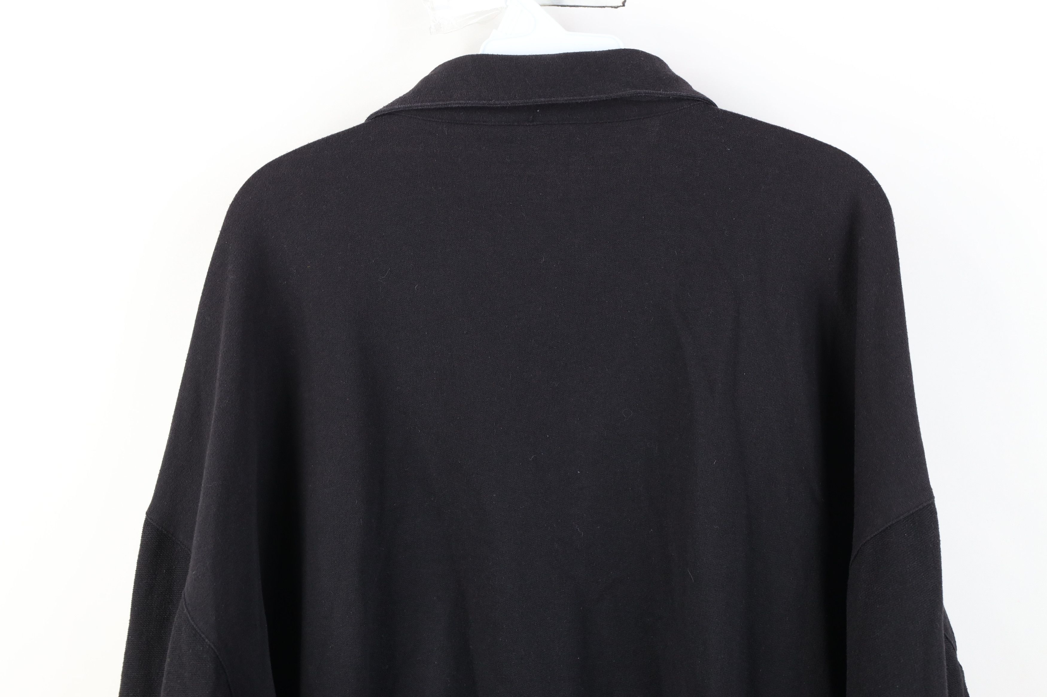 Vintage Vintage 90s Streetwear Long Sleeve Rugby Polo Shirt Black Size US XXL / EU 58 / 5 - 12 Thumbnail