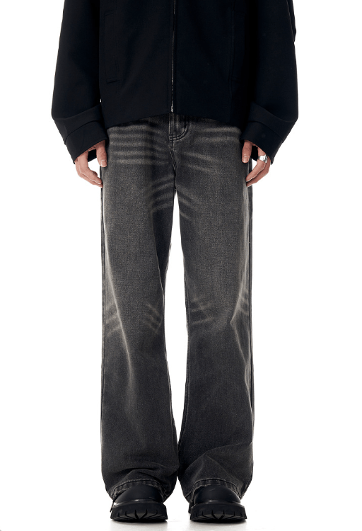Japanese Brand × Vintage Street loose American street cleanfit straight flared jeans Size US 32 / EU 48 - 1 Thumbnail