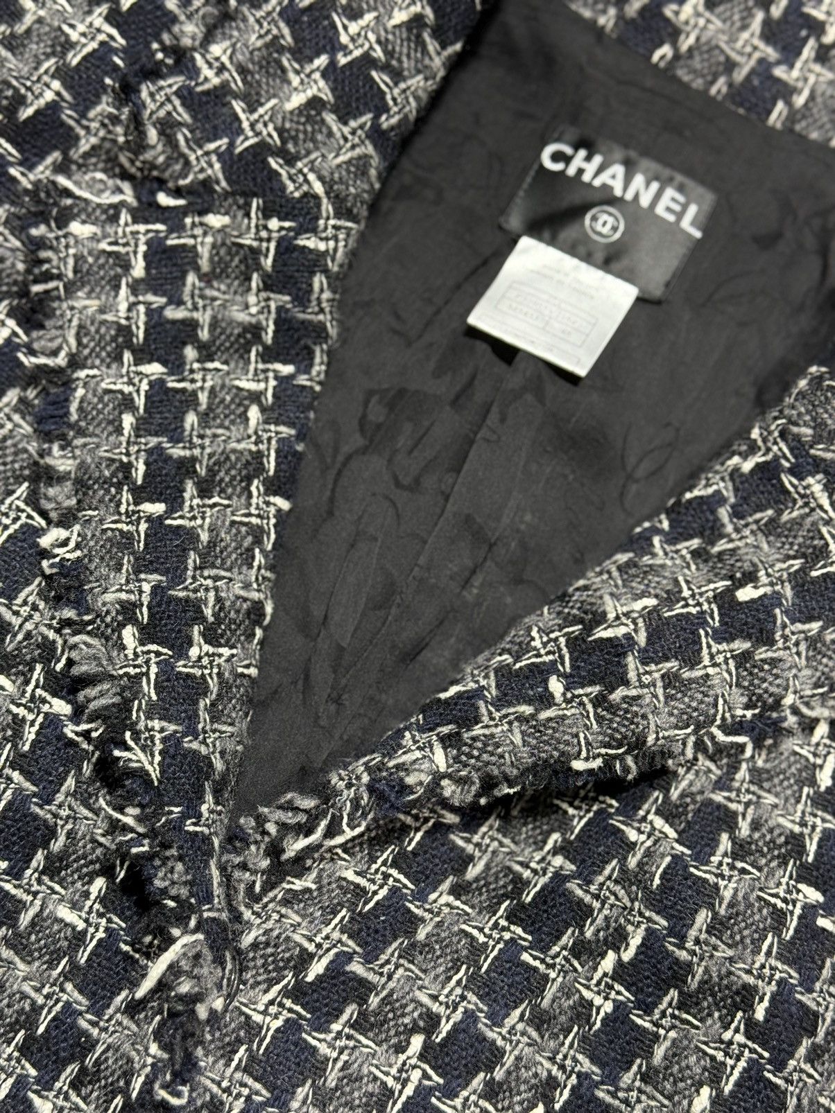 Chanel CHANEL Fall 2007 07A Cashmere Houndstooth Tweed Jacket Size US M / EU 48-50 / 2 - 8 Thumbnail