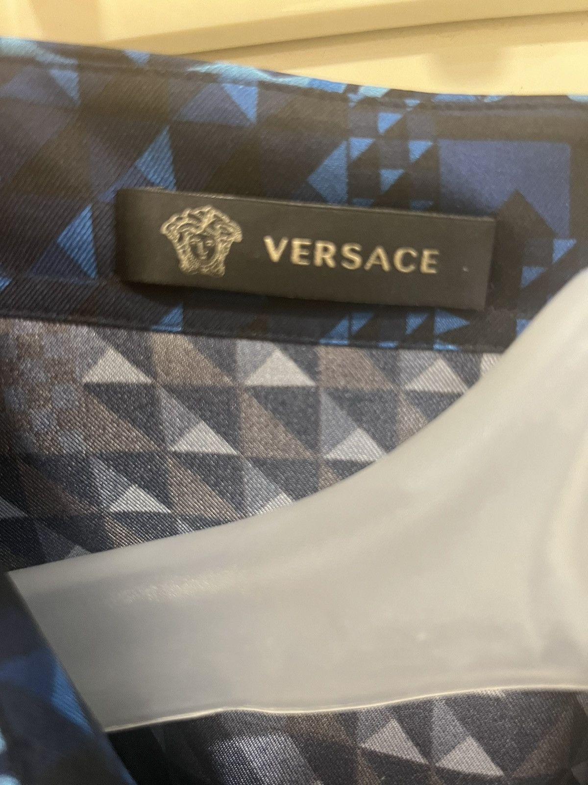 Versace hand drawn Barocco print silk shirt collar size40 Size US M / EU 48-50 / 2 - 4 Thumbnail