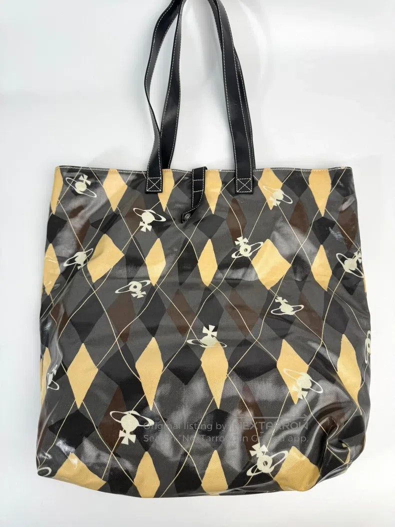 Vivienne Westwood Vivienne Westwood size os Diamond Plaid Pattern Tote Bag Si Size ONE SIZE - 6 Thumbnail