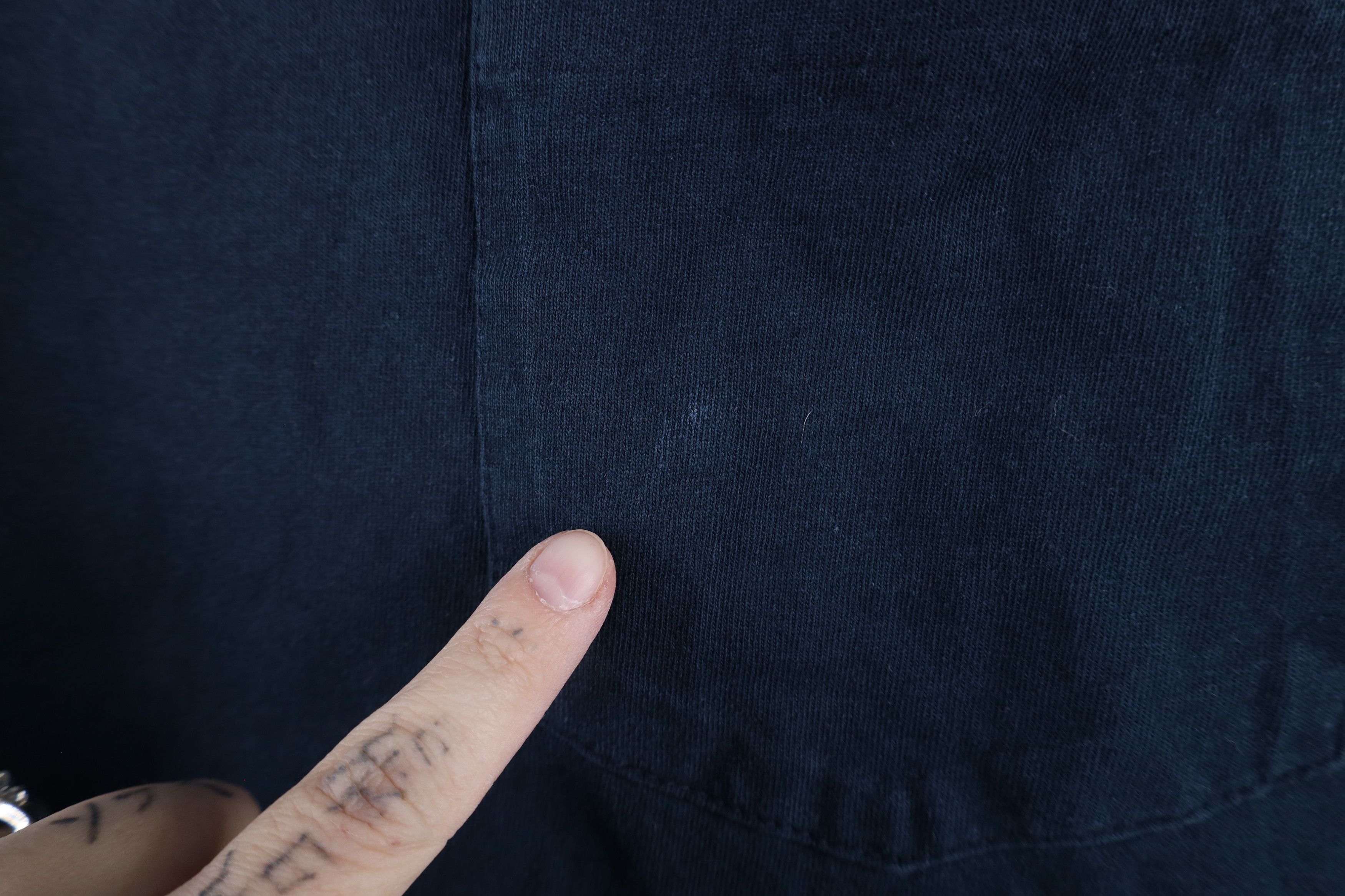 Vintage Vintage 90s Streetwear Blank Pocket T-Shirt Blue USA Cotton Size US L / EU 52-54 / 3 - 4 Thumbnail