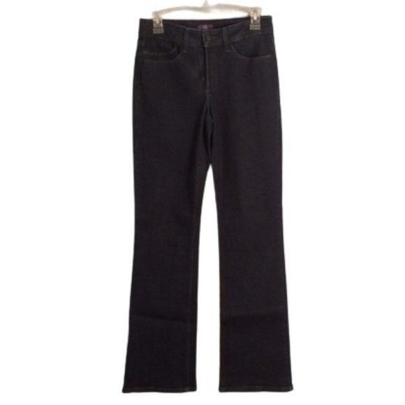 NYDJ NYDJ Size 4 Jeans Womens Denim Bootcut Blue Dark Wash Stretc Size 29" - 1 Thumbnail