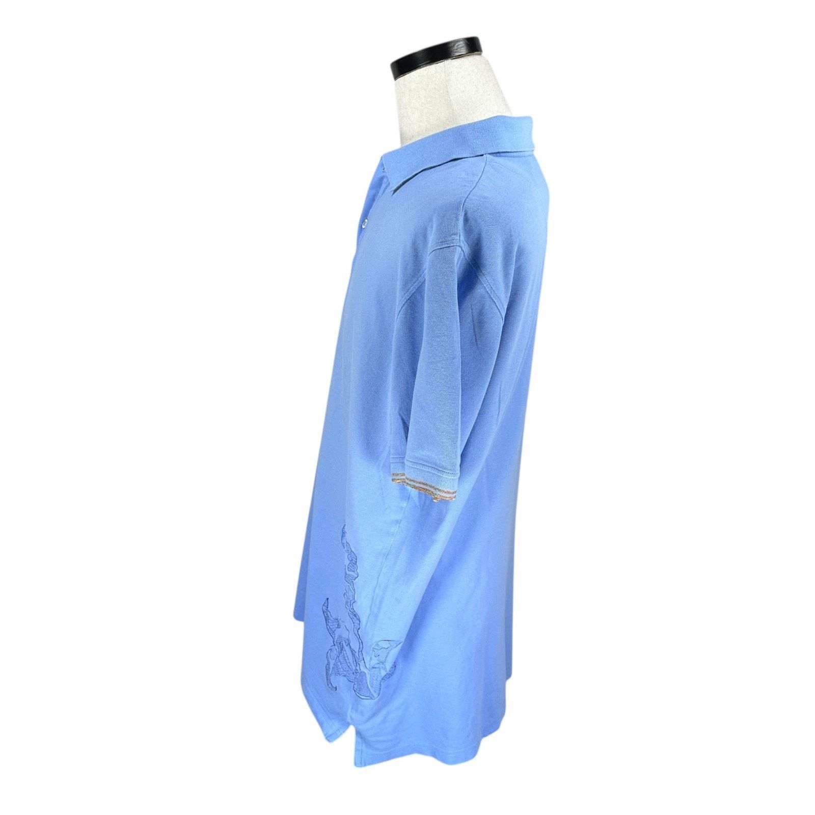 Robert Graham Robert Graham Polo Shirt Mens 2XL Blue Floral Cotton Golf Size US XXL / EU 58 / 5 - 4 Thumbnail