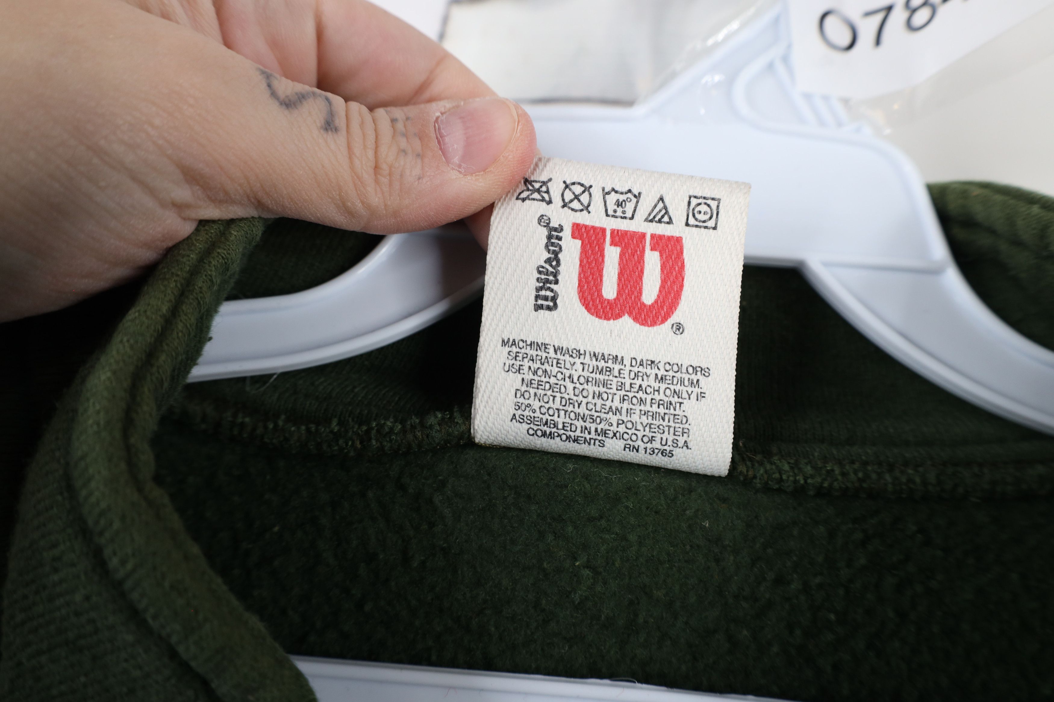Vintage Vintage 90s Wilson Heavy Half Zip Pullover Sweatshirt Green Size US XL / EU 56 / 4 - 7 Thumbnail