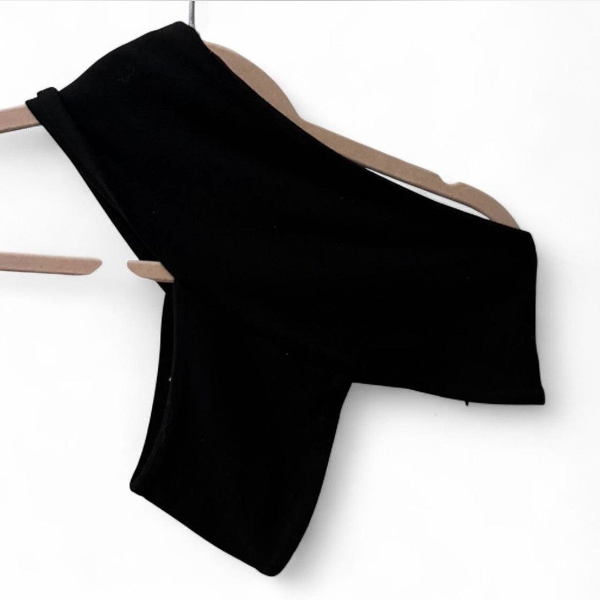 Miaou Miaou Black One Shoulder Crop Top Size XS / US 0-2 / IT 36-38 - 2 Thumbnail