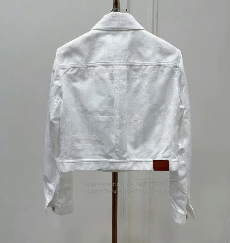 Hermes Hermes White Embossed Jacket Size XS / US 0-2 / IT 36-38 - 2 Thumbnail