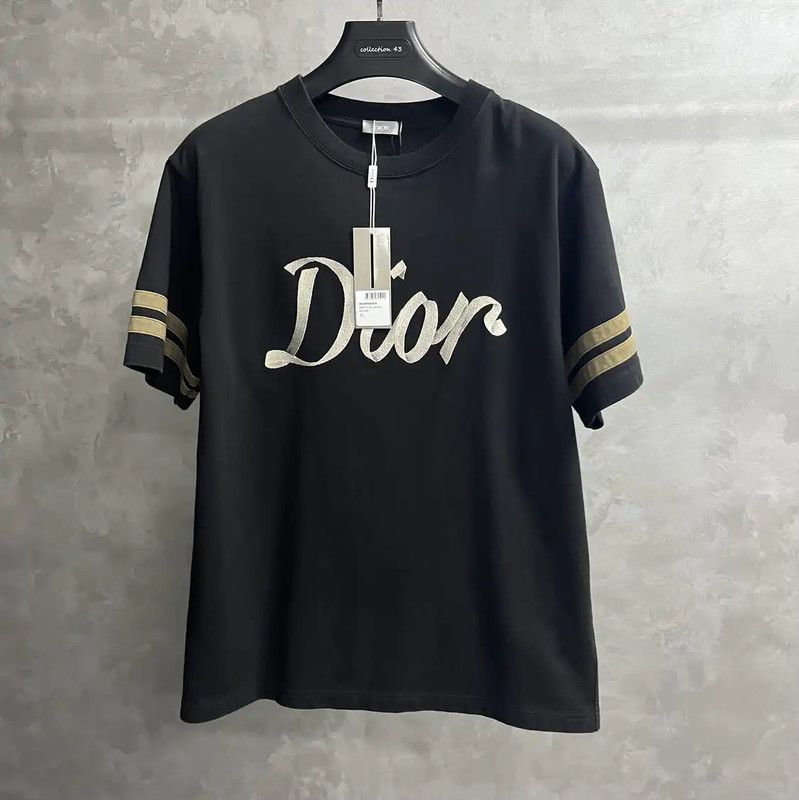 Dior Dior Black Cotton Women's T-Shirt with Logo 0089 Size M / US 6-8 / IT 42-44 - 1 Thumbnail