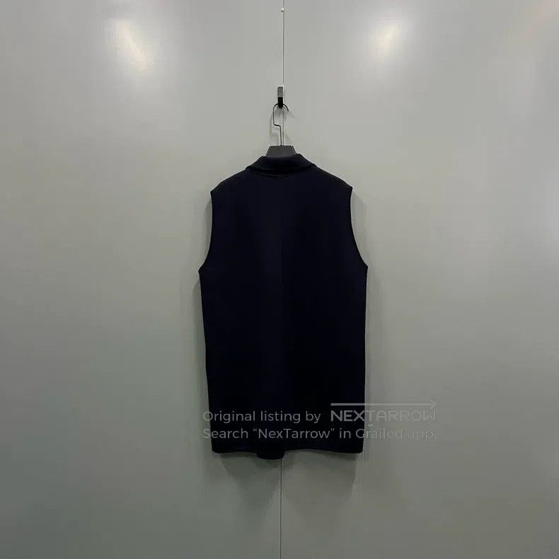 Max Mara Max Mara Navy Blue Double-breasted Sleeveless Coat Size M / US 6-8 / IT 42-44 - 2 Thumbnail