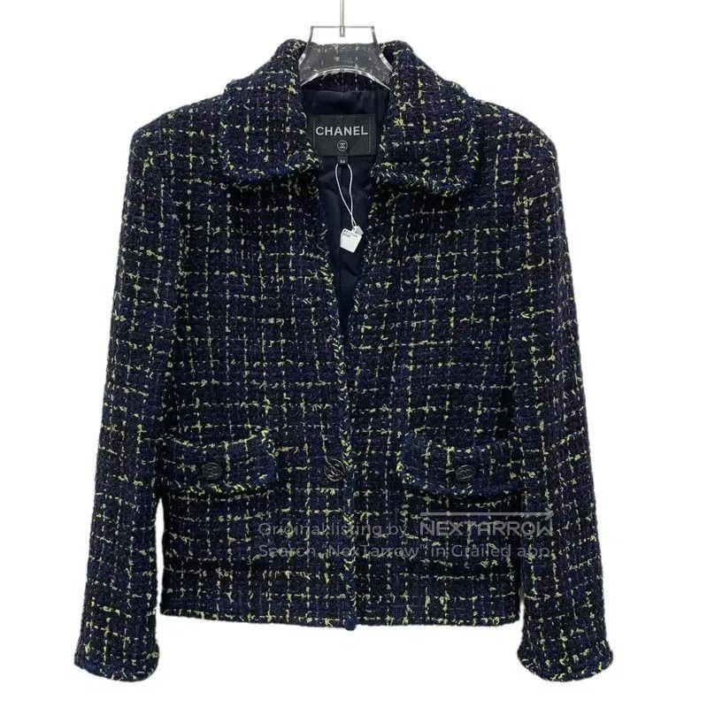 Chanel Chanel Blue Cotton Women's Jacket . Size XXS / US 00 / IT 34 - 1 Thumbnail