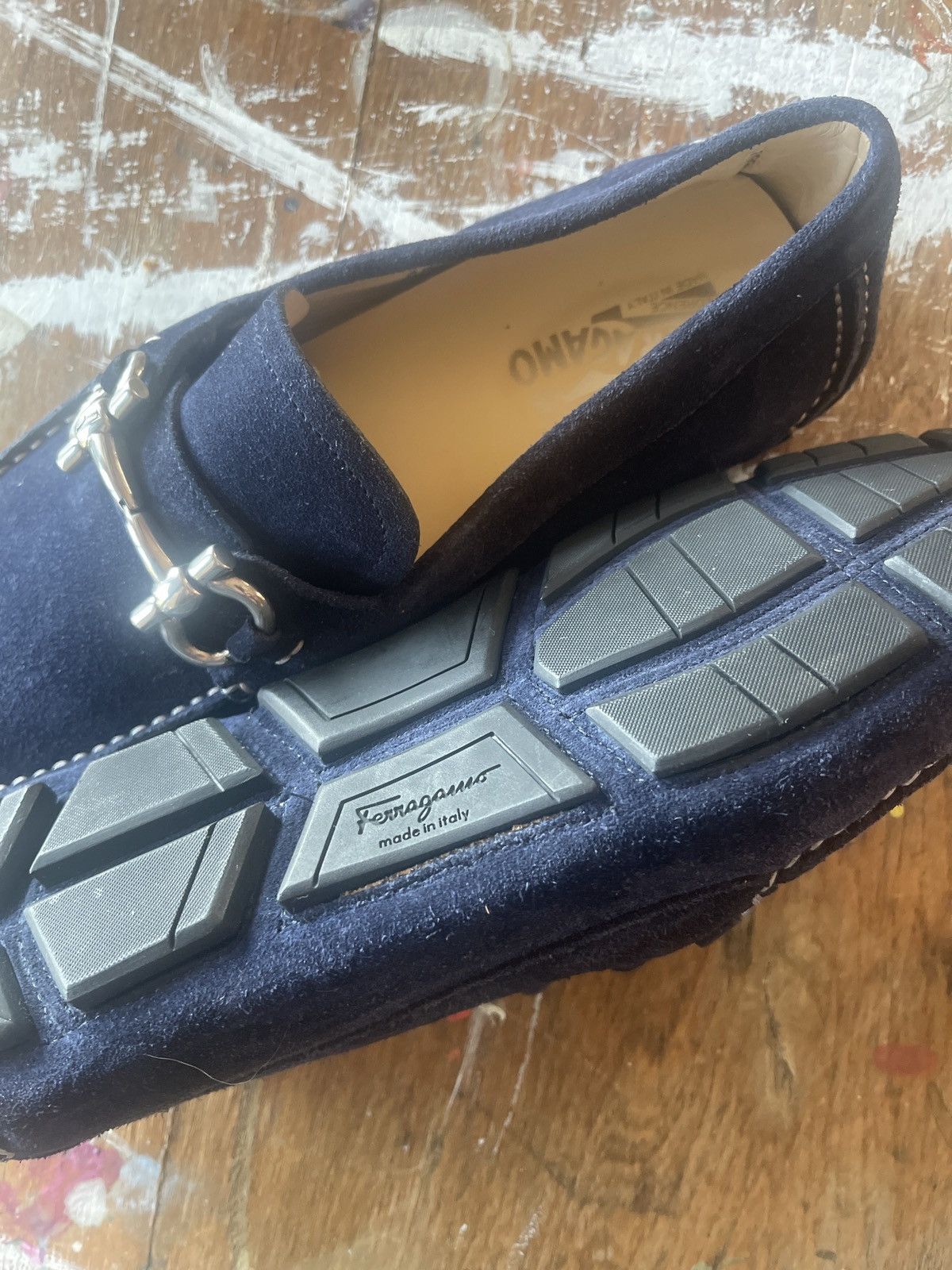 Salvatore Ferragamo Ferragamo blue suede driving moccasin Size US 10 / EU 43 - 5 Thumbnail