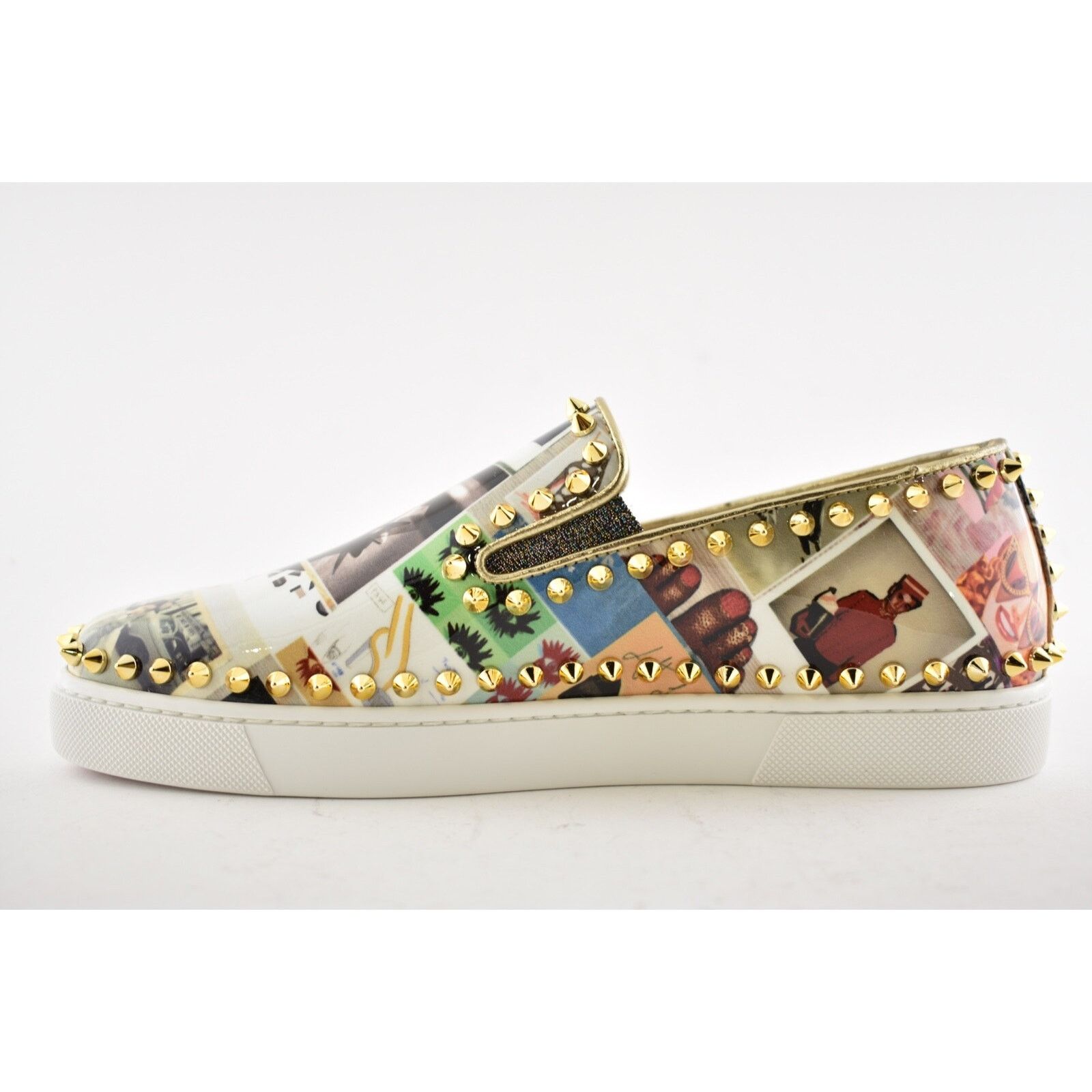 Christian Louboutin Christian Louboutin Pik Boat Black Gold Spike Sneakers 41 Size US 11 / IT 41 - 9 Thumbnail