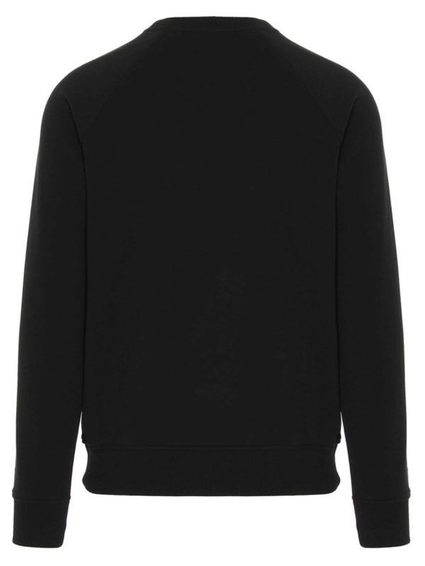 Balmain o1s1wg110925 Flocked Logo Sweatshirt in Black Size US L / EU 52-54 / 3 - 2 Thumbnail
