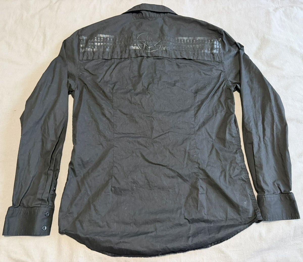 Affliction Affliction Black Premium Button Up Shirt Goth Back Pattern Size US XL / EU 56 / 4 - 2 Thumbnail
