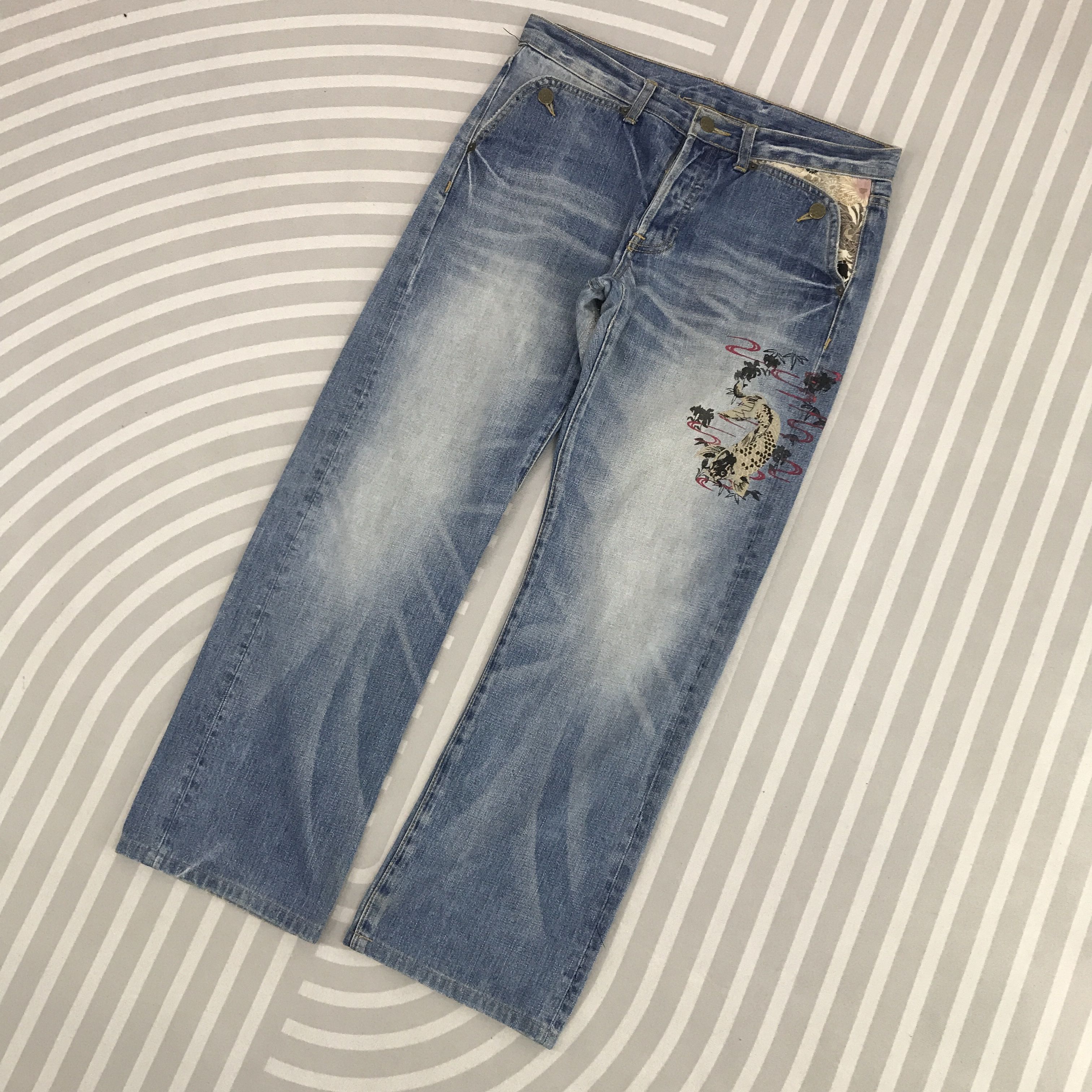 Japanese Brand × Vintage Vintage TK Distressed Jeans Size US 31 - 2 Thumbnail