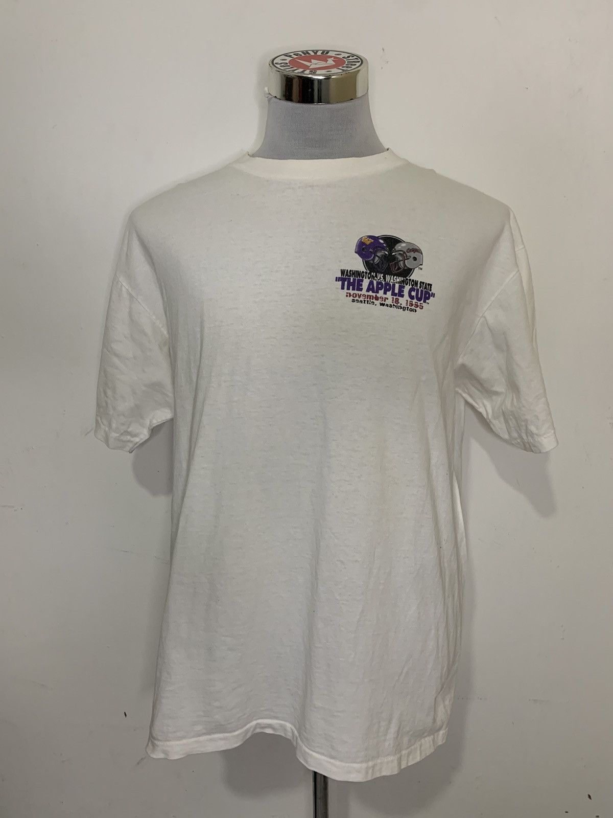 NCAA Vintage 1995 Apple Cup Washington state tshirt Size US XL / EU 56 / 4 - 2 Thumbnail