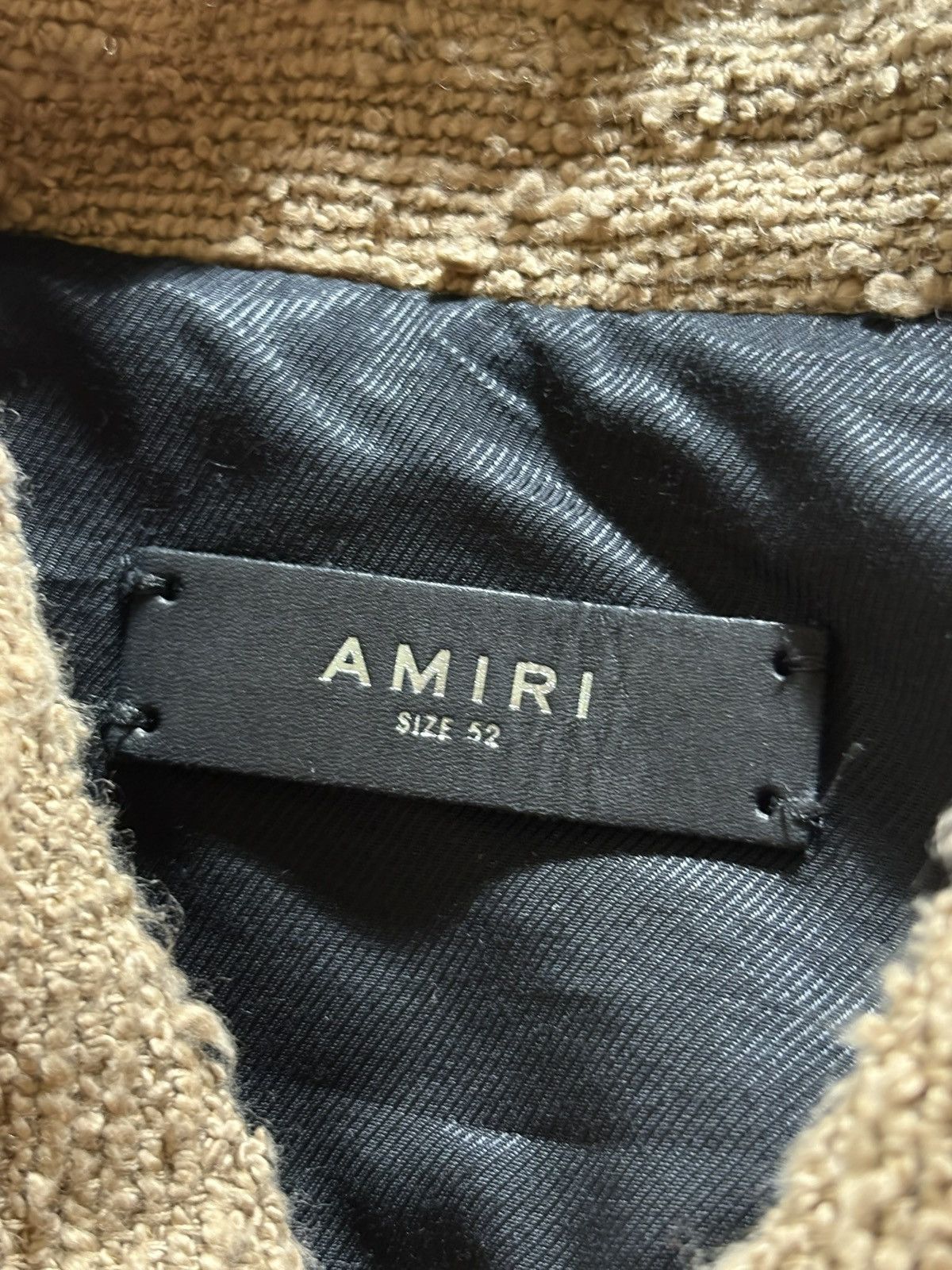 Amiri Amiri Bones Brown Boucle Varsity Jacket - Size 52 Size US L / EU 52-54 / 3 - 4 Thumbnail