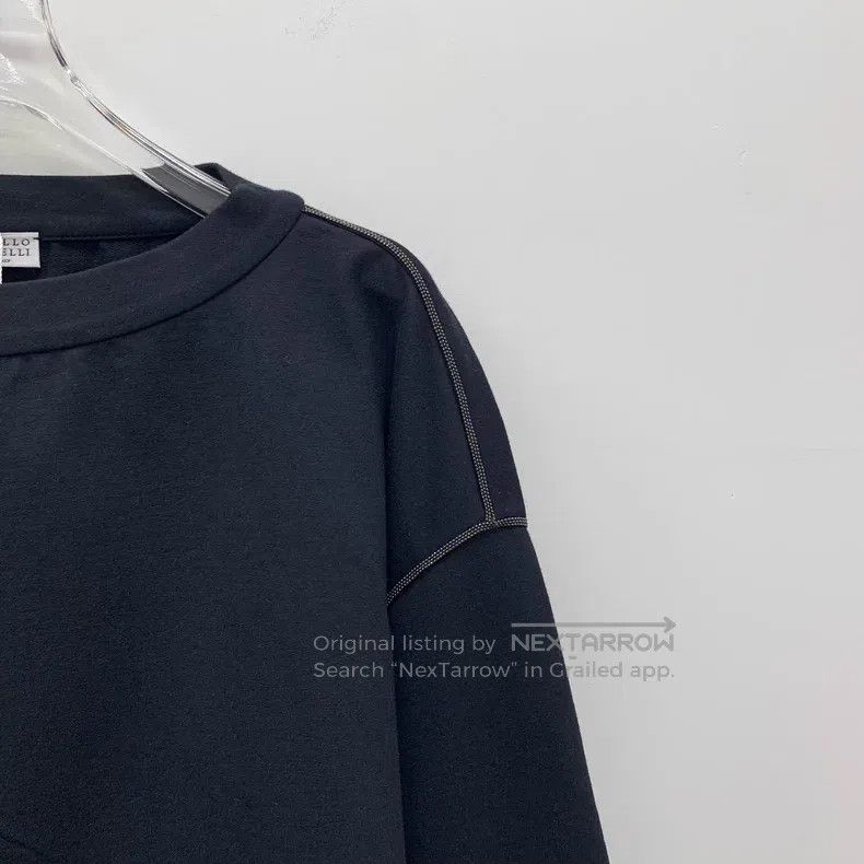 Brunello Cucinelli Brunello Cucinelli Black sequin-decorated cotton round-nec Size XS / US 0-2 / IT 36-38 - 3 Thumbnail