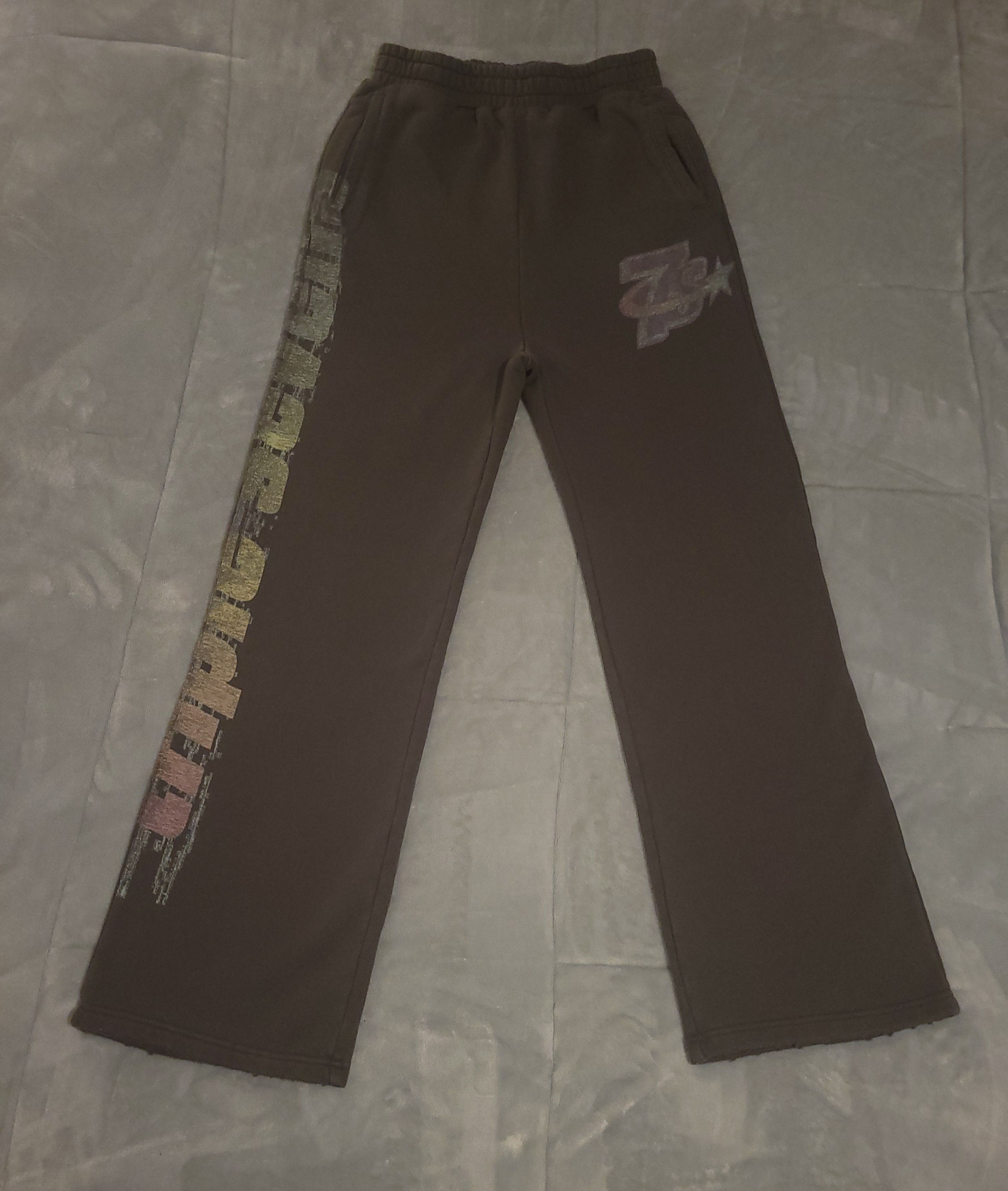 TRIPLE SEVENS Triple Sevens - Black Wide Leg Sweatpants- Men's Med -BNWT Size US 31 - 1 Thumbnail
