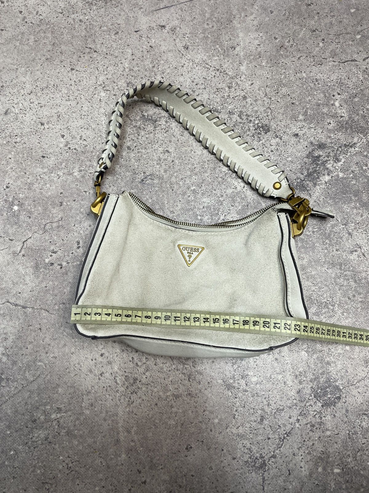 Guess × Vintage Vintage y2k Guess Baguette Avantgarde Shoulder Bag Hobo Size ONE SIZE - 8 Thumbnail