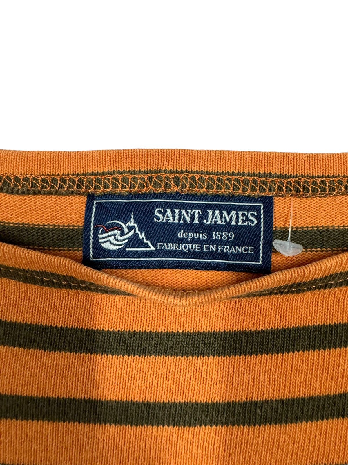 Saint James Vtg🔥Saint James Boatneck Marine Striped Longsleeve Tee Size US XXS / EU 40 - 8 Thumbnail