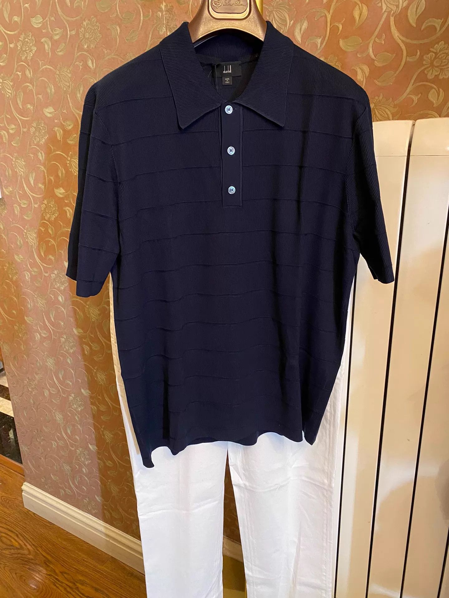Alfred Dunhill dunhill 100% Heavyweight Silk Polo Shirt Italy XL Size US XL / EU 56 / 4 - 2 Thumbnail