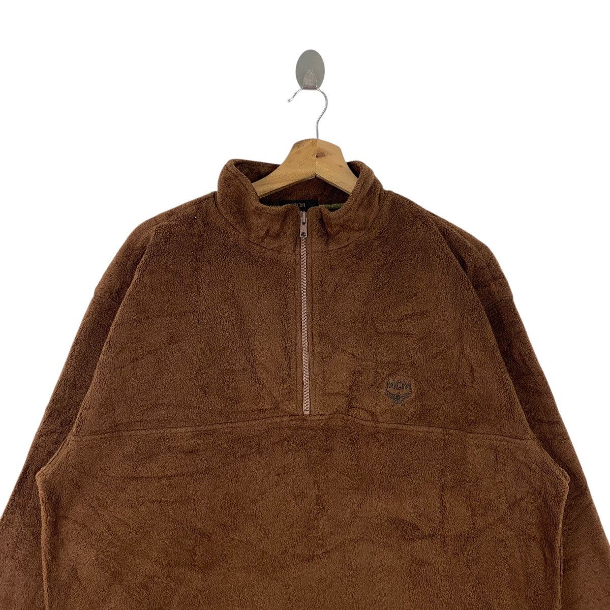 MCM × Vintage Vintage MCM Legere Designer Half Zipper Sweatshirt Pullover Size US L / EU 52-54 / 3 - 3 Thumbnail
