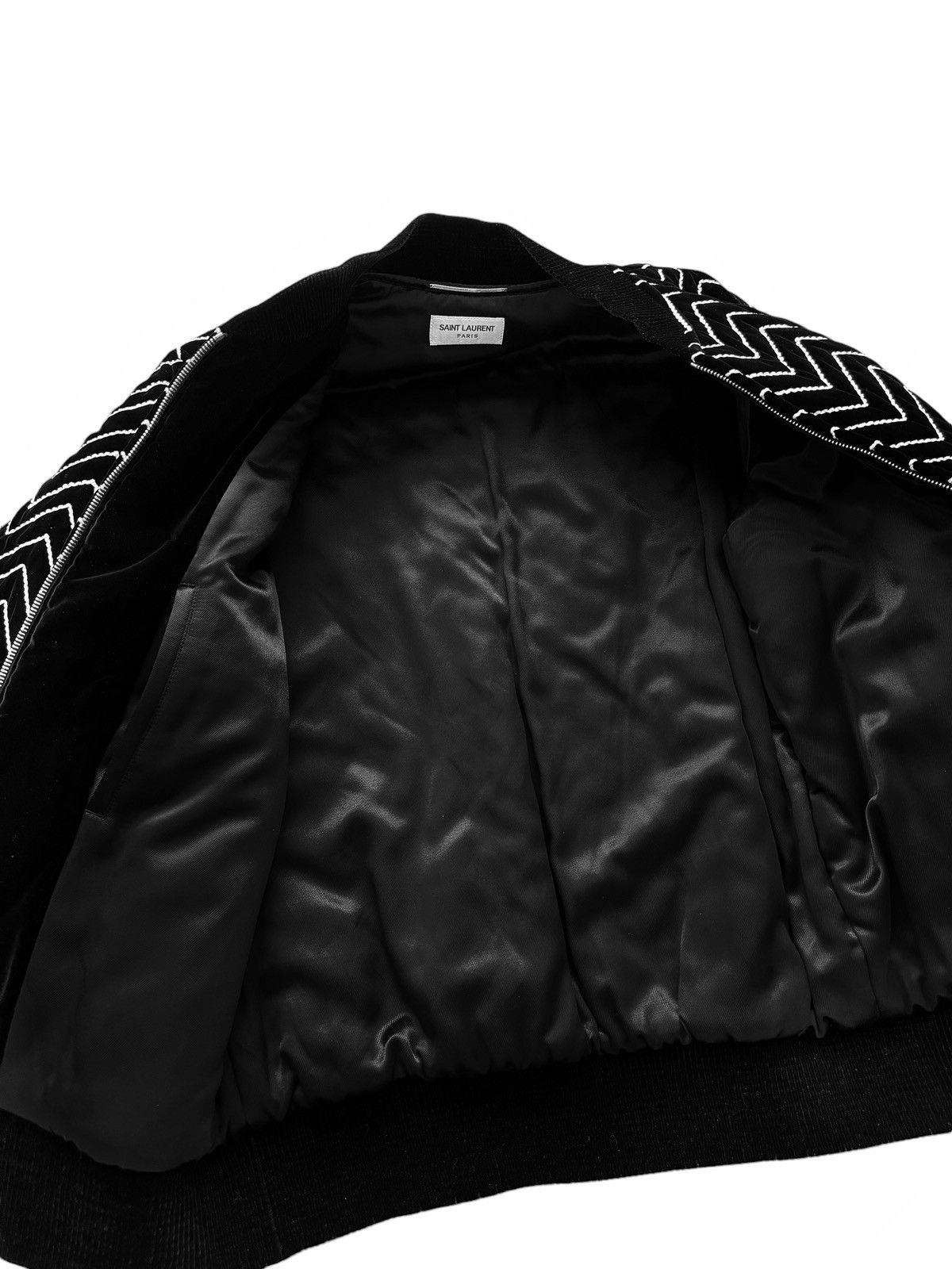 Saint Laurent Paris 2021 Velvet Quilted Thread Teddy Bomber Varsity Size US M / EU 48-50 / 2 - 6 Thumbnail