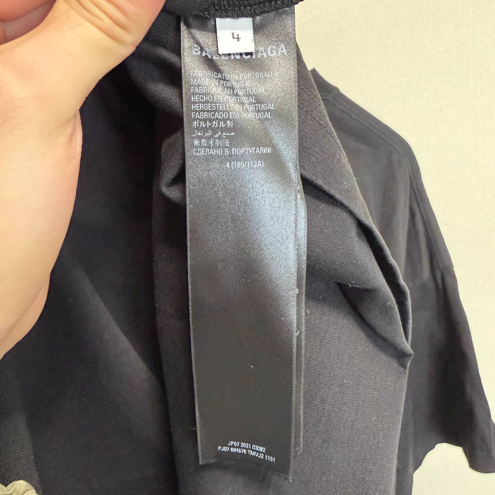 Balenciaga Balenciaga Crew Neck Short Sleeve T Black O/S Size 4 SS22 Size US XL / EU 56 / 4 - 8 Thumbnail