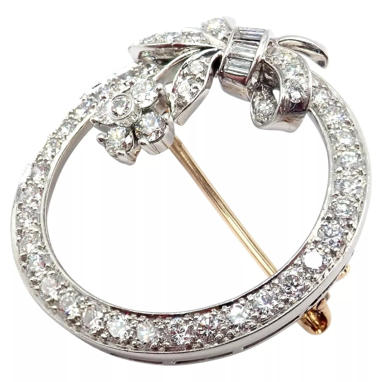 Tiffany & Co. Tiffany & Co. Circle Platinum 2.1ct Diamond Pin Brooch Size ONE SIZE - 11 Thumbnail
