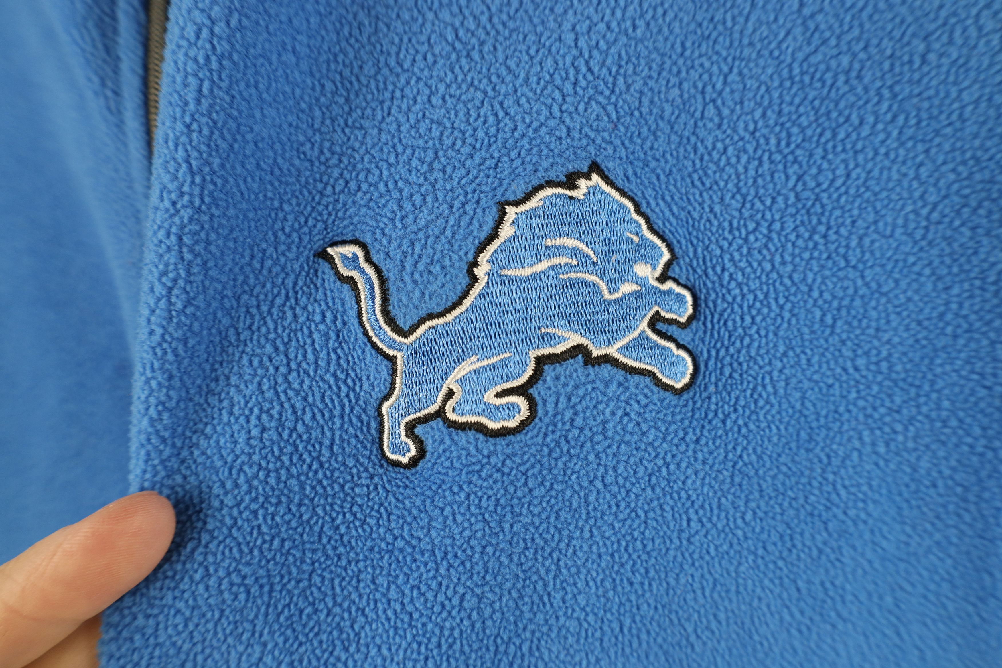 Vintage Y2K NFL Detroit Lions Football Half Zip Fleece Sweater Size US XXL / EU 58 / 5 - 4 Thumbnail
