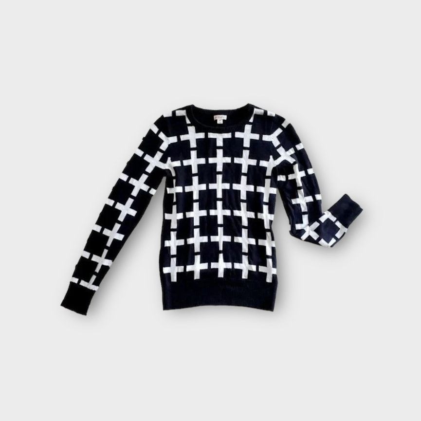 Merona Merona | Cross Print Pullover Sweater | Large Size L / US 10 / IT 46 - 5 Thumbnail